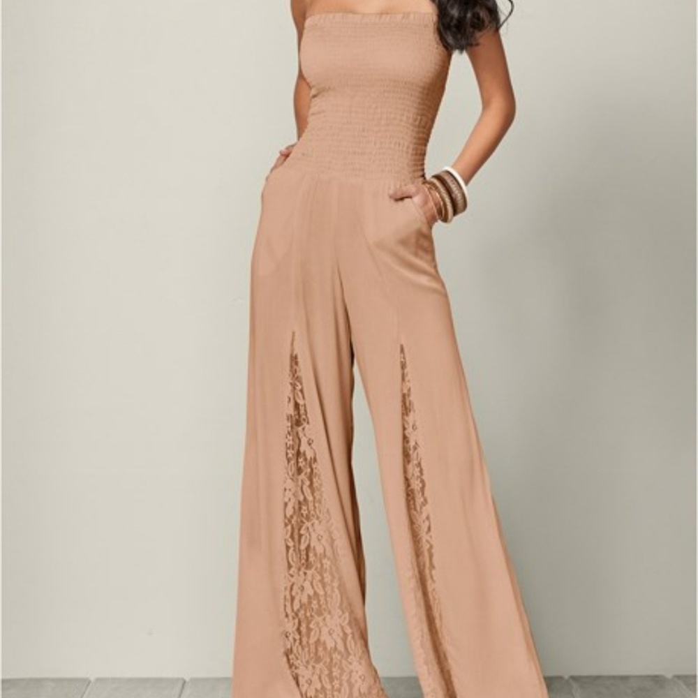 NWOT Venus Smocked Jumpsuit